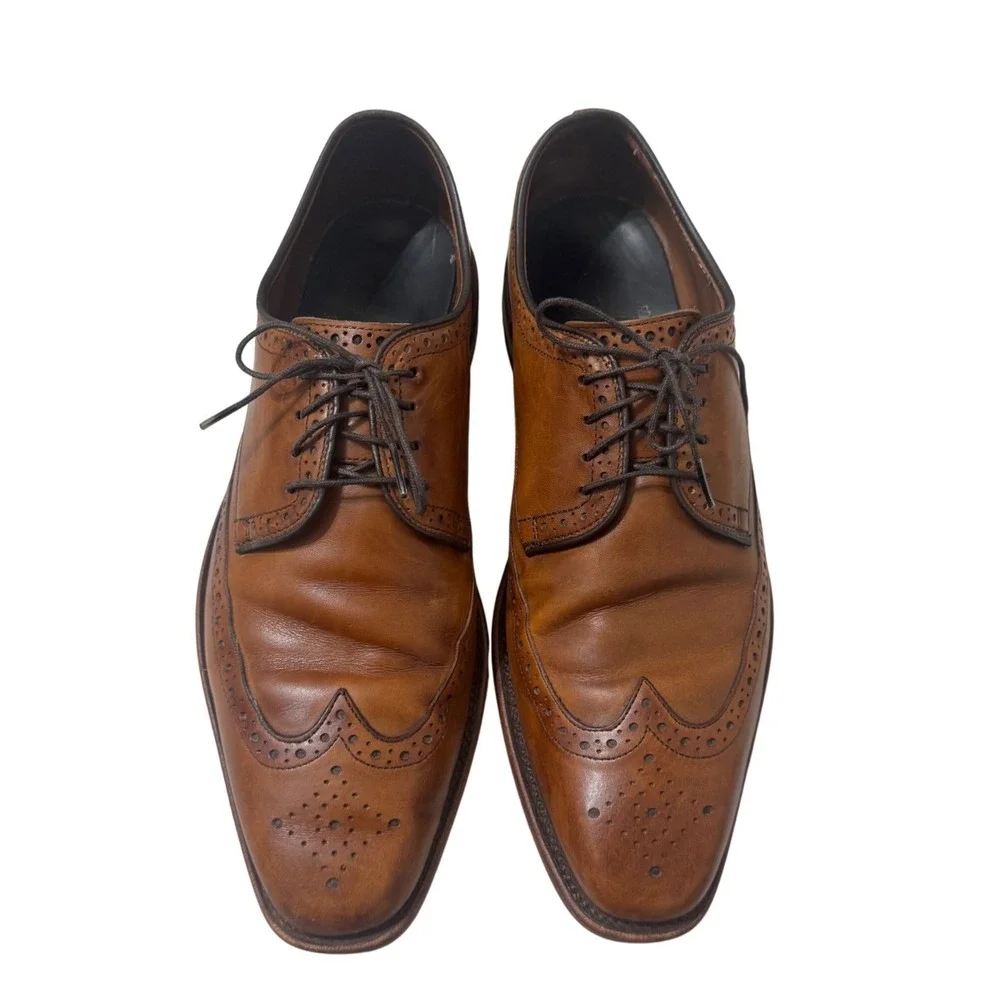 Allen Edmonds Bel Air Wingtip Oxfords Mens 10 D Brown Leather Dress Shoes Good